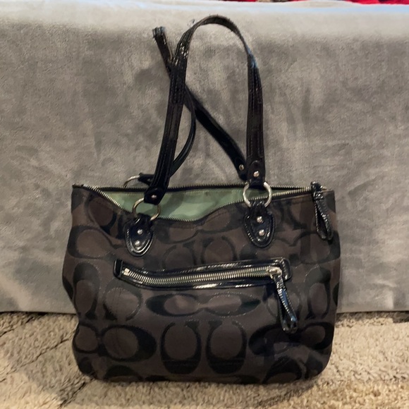 Coach Canvas black shoulder bag - Picture 2 of 5